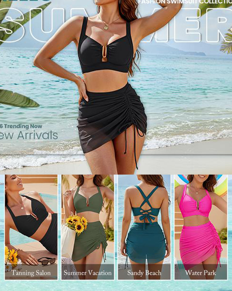 Bikini Vacances Uni Lacets