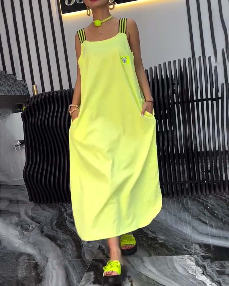 Robe Bretelles Séparées Lâche