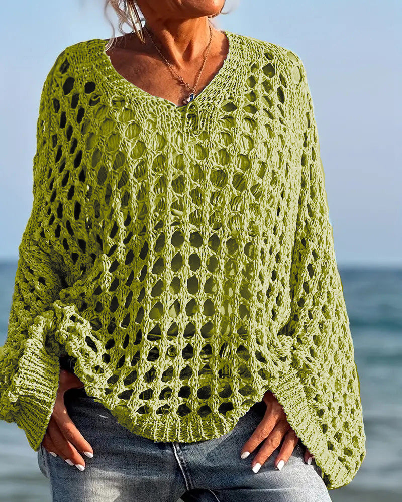 Pullover Manche Longue Évidé