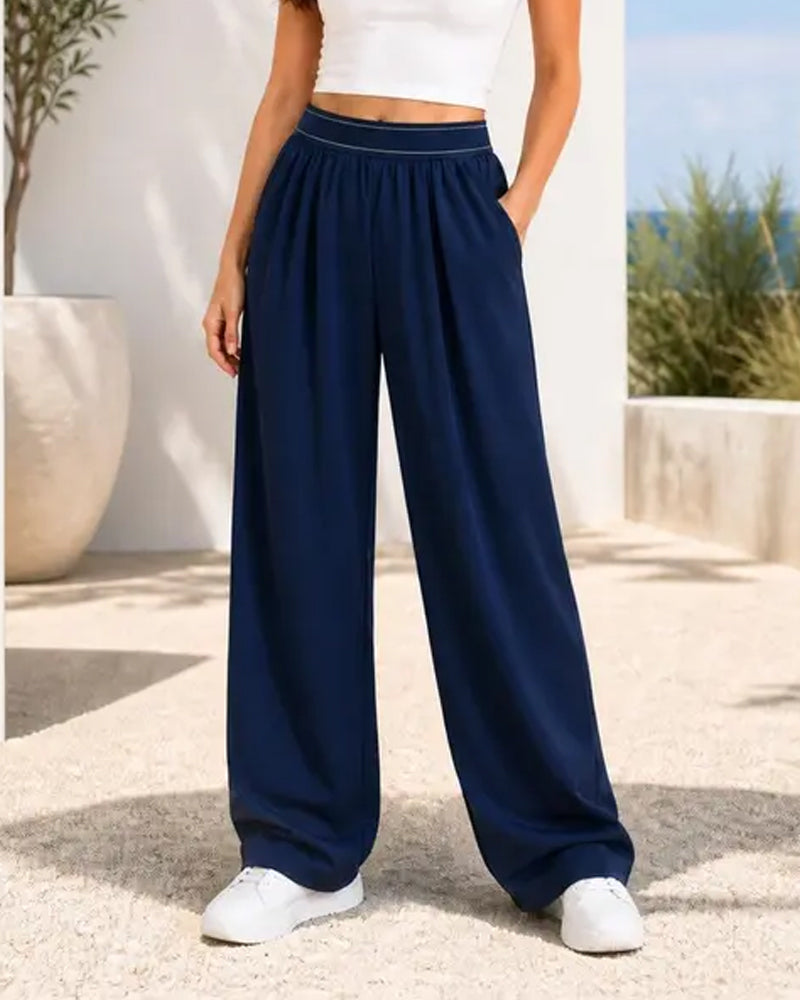 Pantalon Long Décontracté Uni
