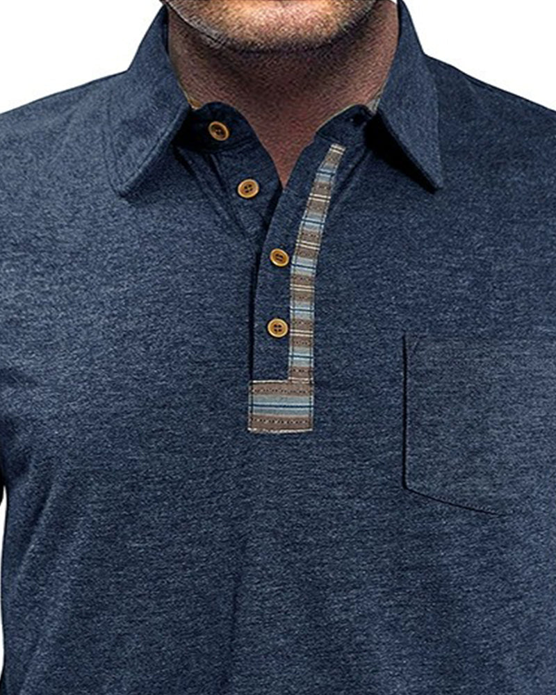 Blouse Homme Bouton Revers Polo