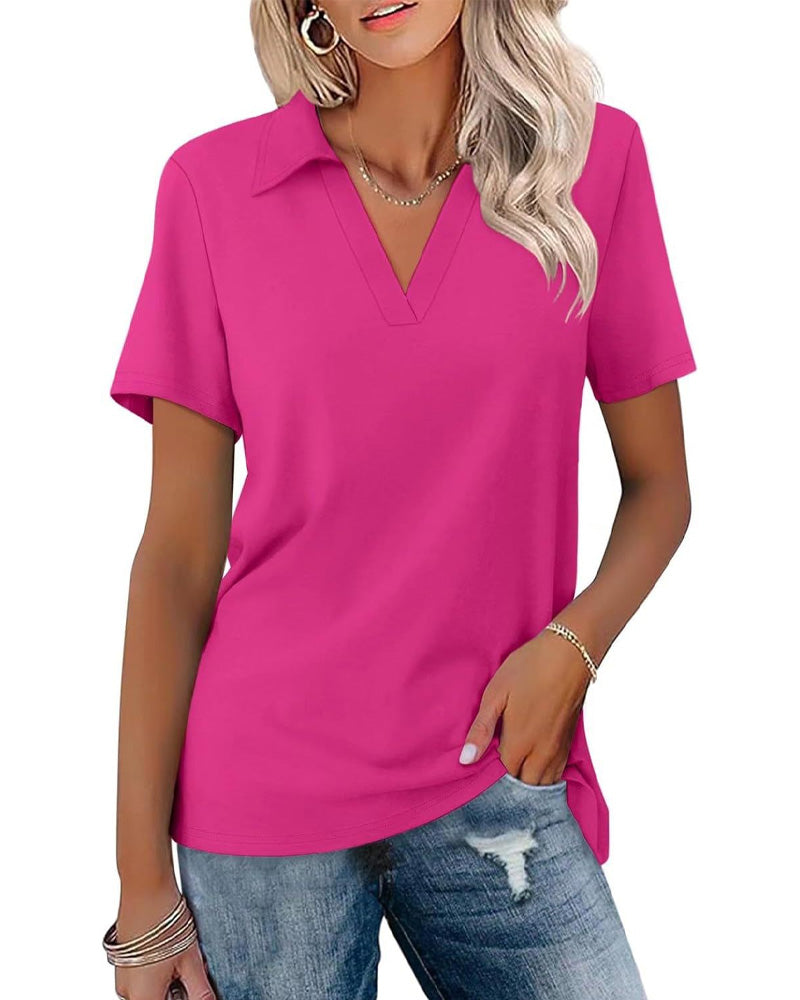 T-Shirt Manche Courte Col V Polo