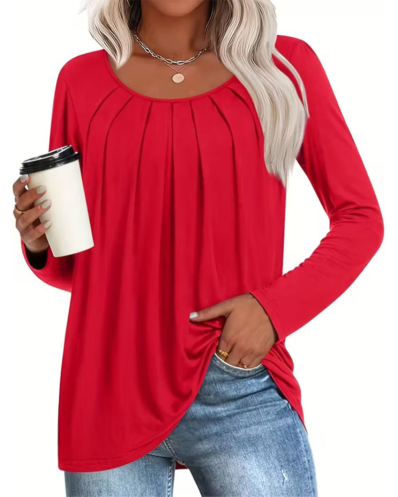 Haut Confortable Soutien-Gorge Intégré Plissé Décontracté