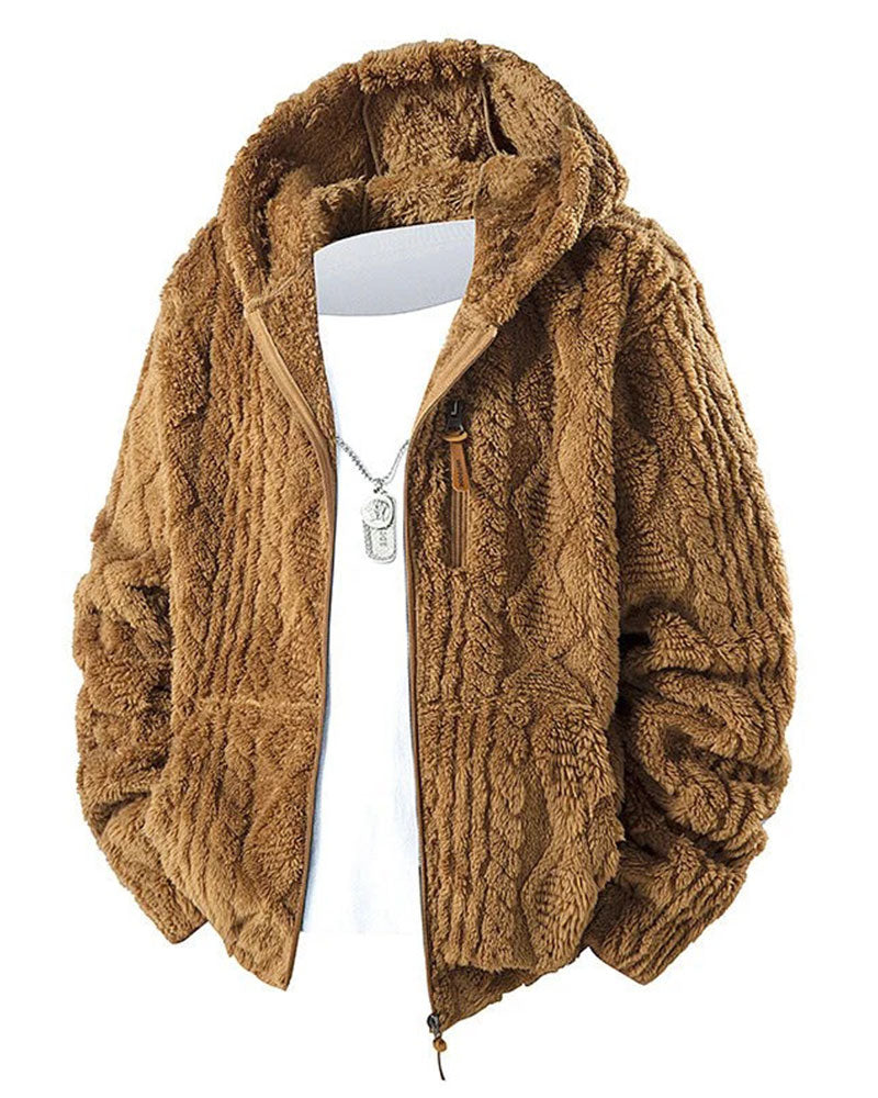 Homme Manteau À Capuche Fermeture Éclair