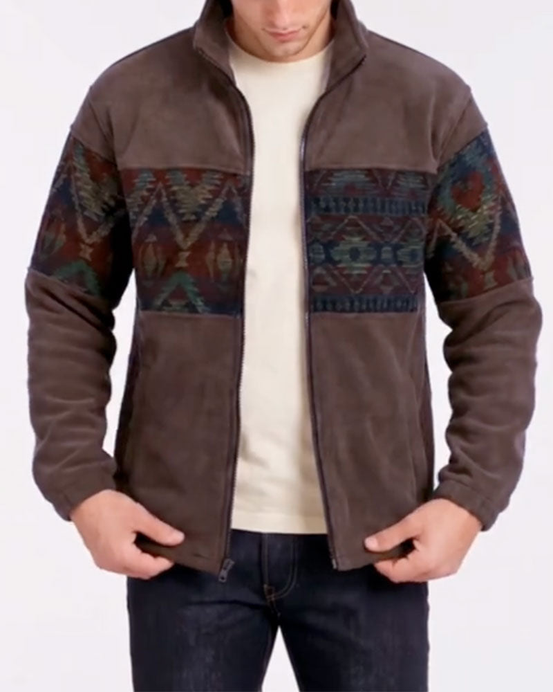 Homme Manteau Col Montant Fermeture Éclair Contraste