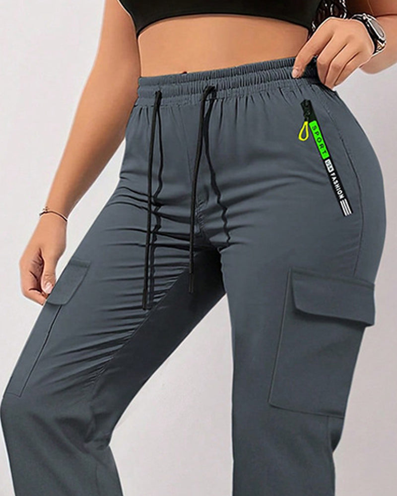 Pantalon De Travail Ample Grande Poche Décontracté