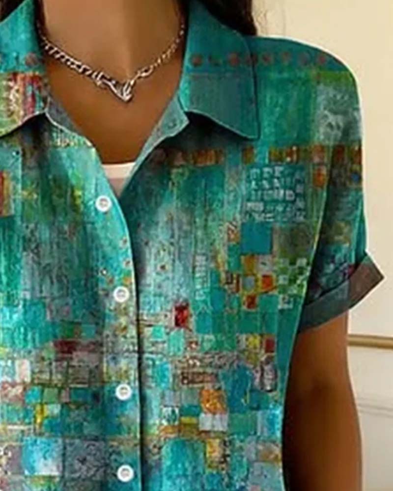 Chemise Carreau Contraste Design