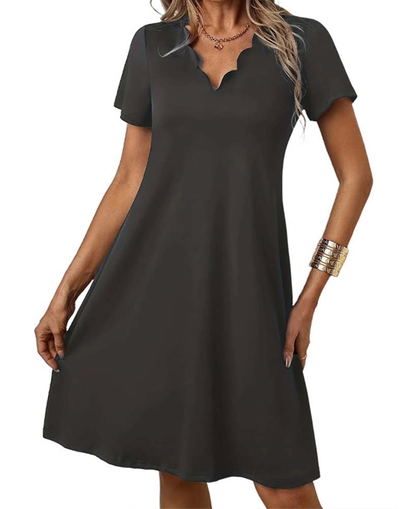 Robe Manche Courte Unie