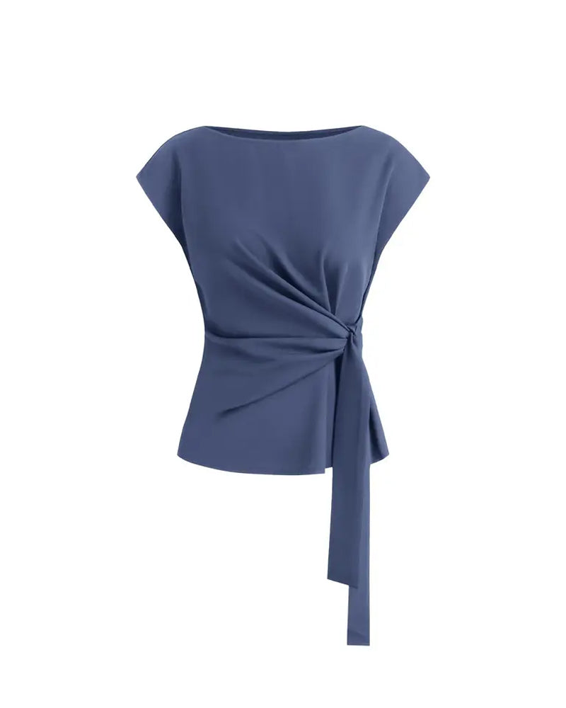 Blouse Hors-Épaule Torsion Nœud