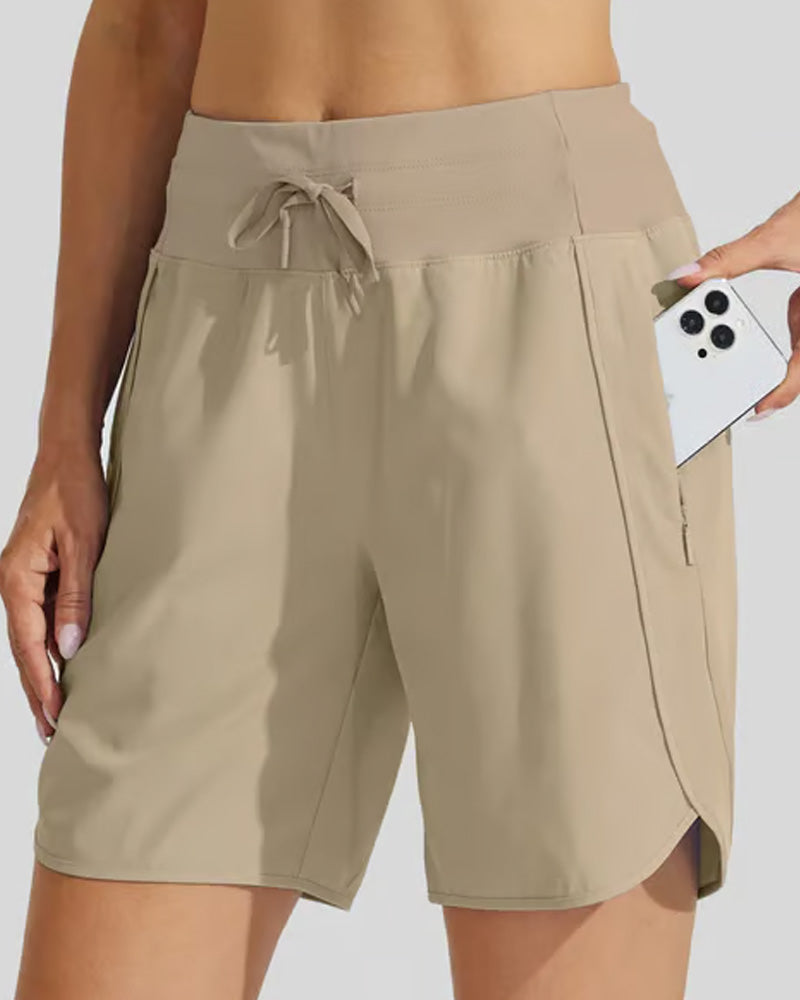Short De Sport Taille Haute Avec Contrôle Du Ventre