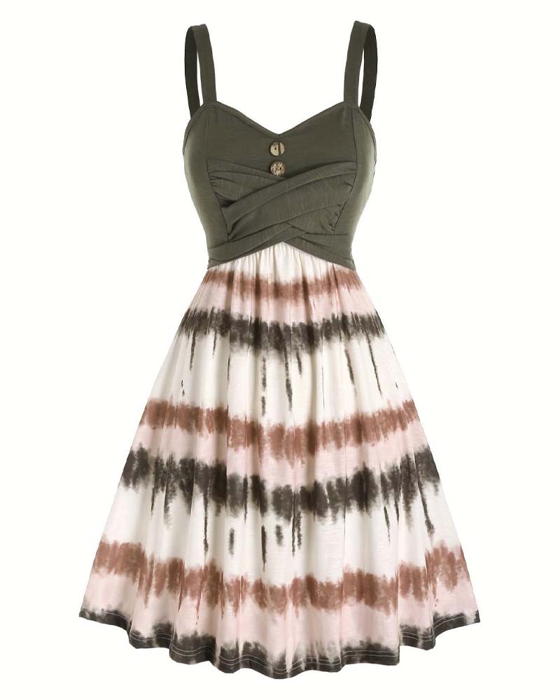 Robe Tie-Dye Bretelles Midi