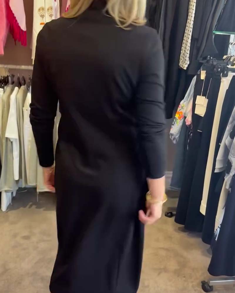 Robe Rayure Géométrique Col En V Bodycon Midi