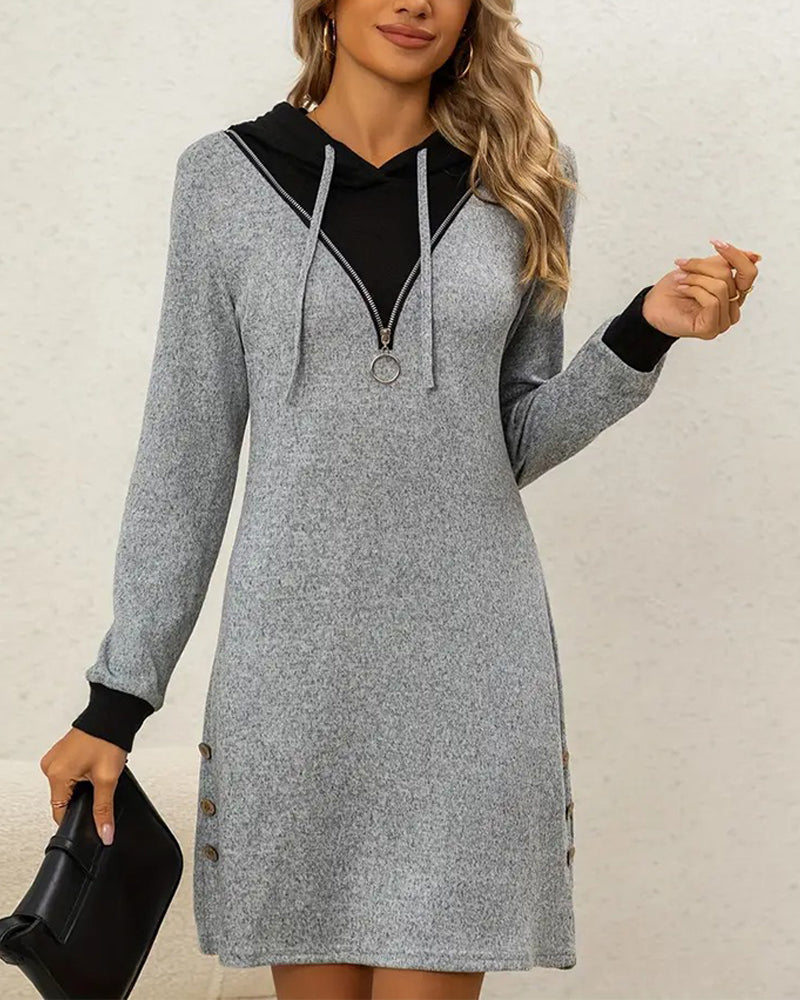 Robe décontractée à capuche confortable