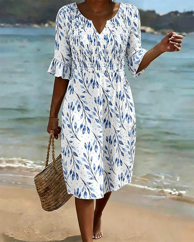 Robe Demi-Manches Imprimée