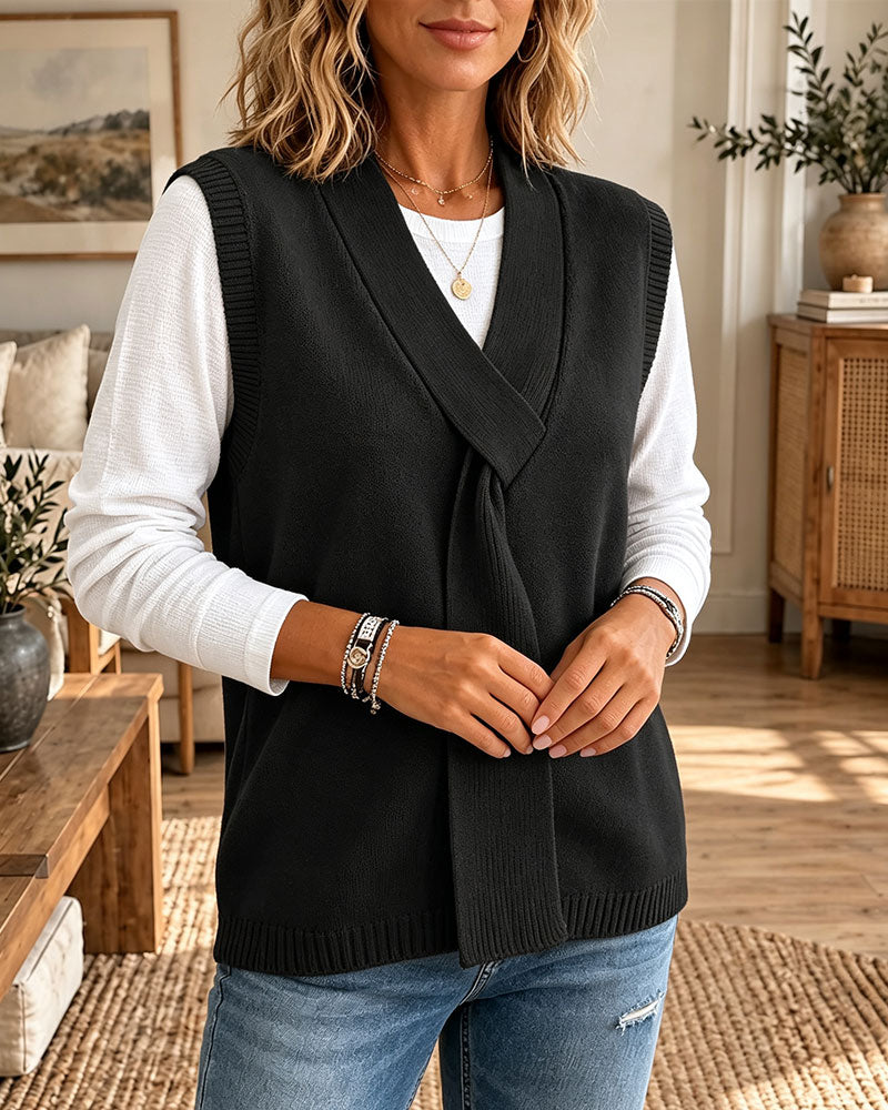 Gilet Sans Manches Col V Pull