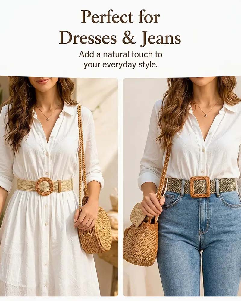 Ceinture Boho Style Boucle Élastique