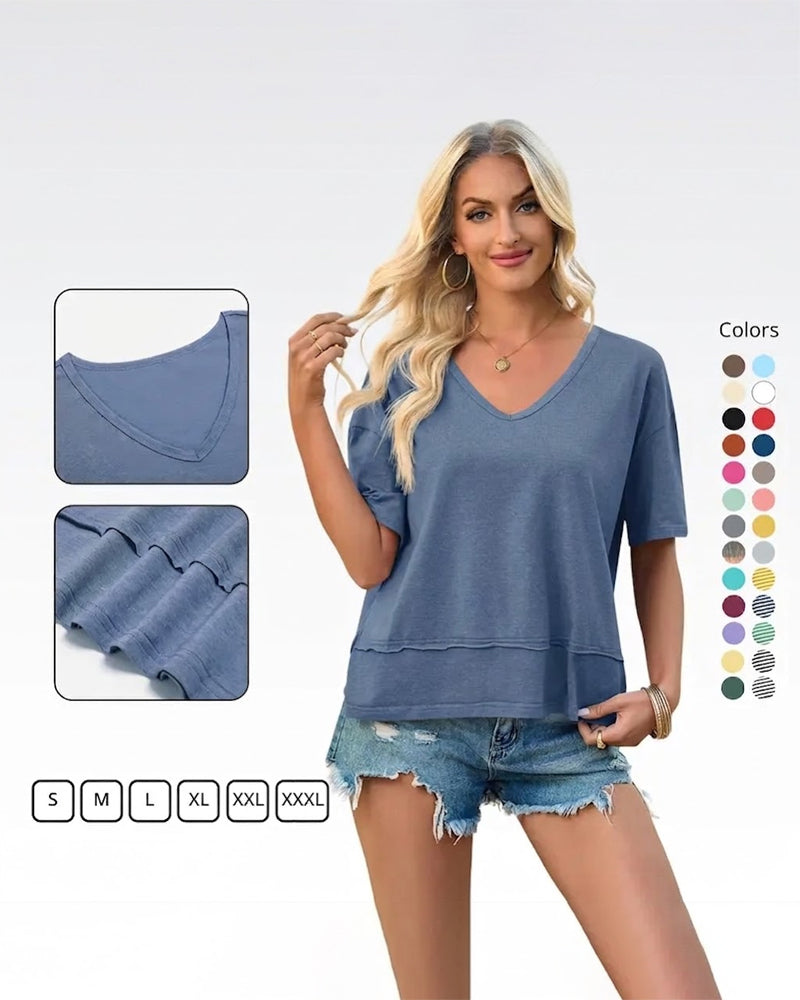 T-Shirt Uni Col V