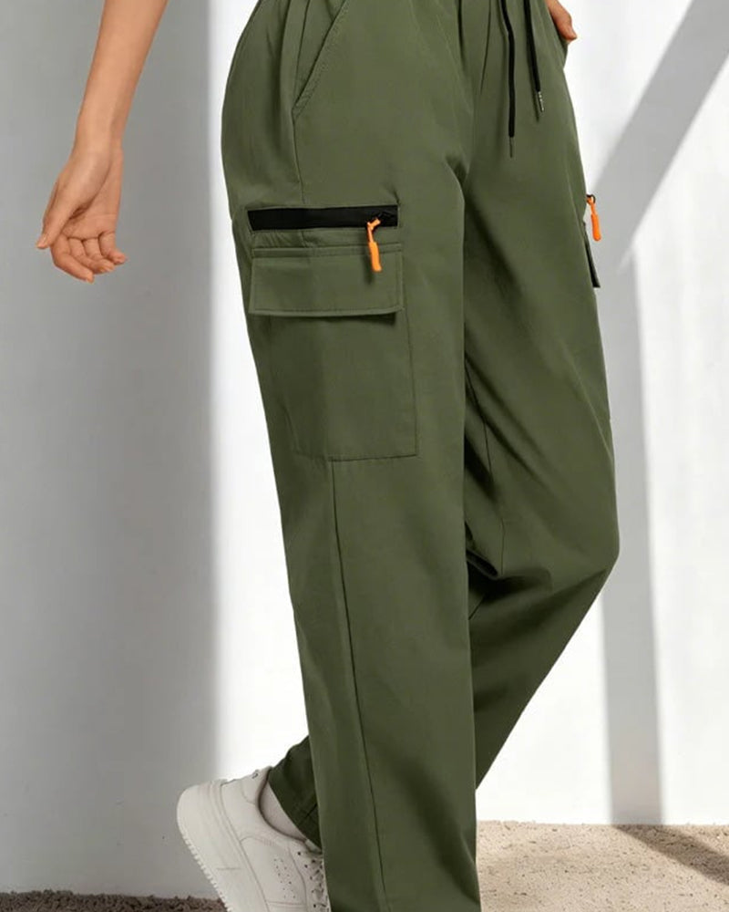 Pants Cordon Détendu Casual Cargo