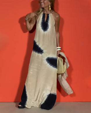 Robe Sans Manches Dégradé Col Halter