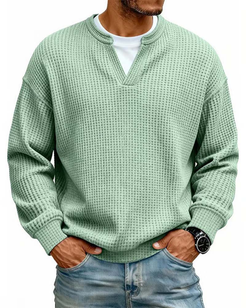 Sweatshirt Homme Col Rond Fausse Superposition