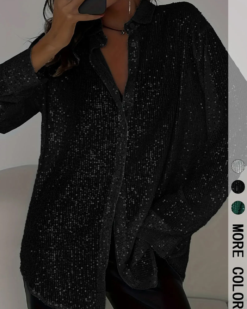 Chemise Revers Manche Longue Tendance