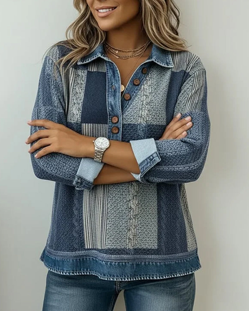 Sweat À Manches Longues Et Impression En Coupe De Couleur