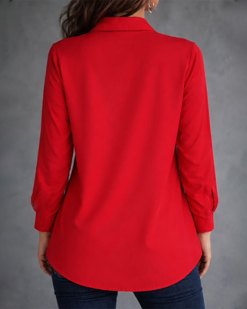 Chemise Uni Manches Longues