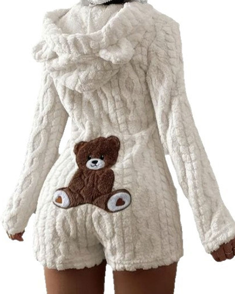 Combinaison Unie Capuche Polaire
