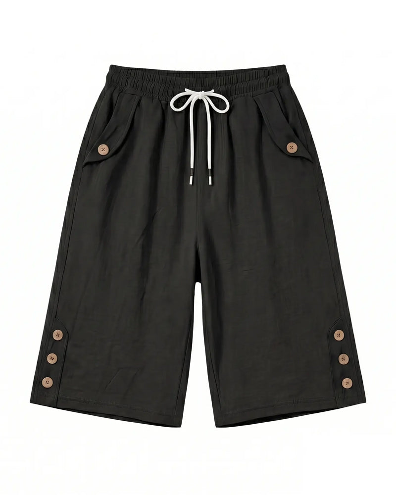 Pantalon Cordon De Serrage Décontracté Court