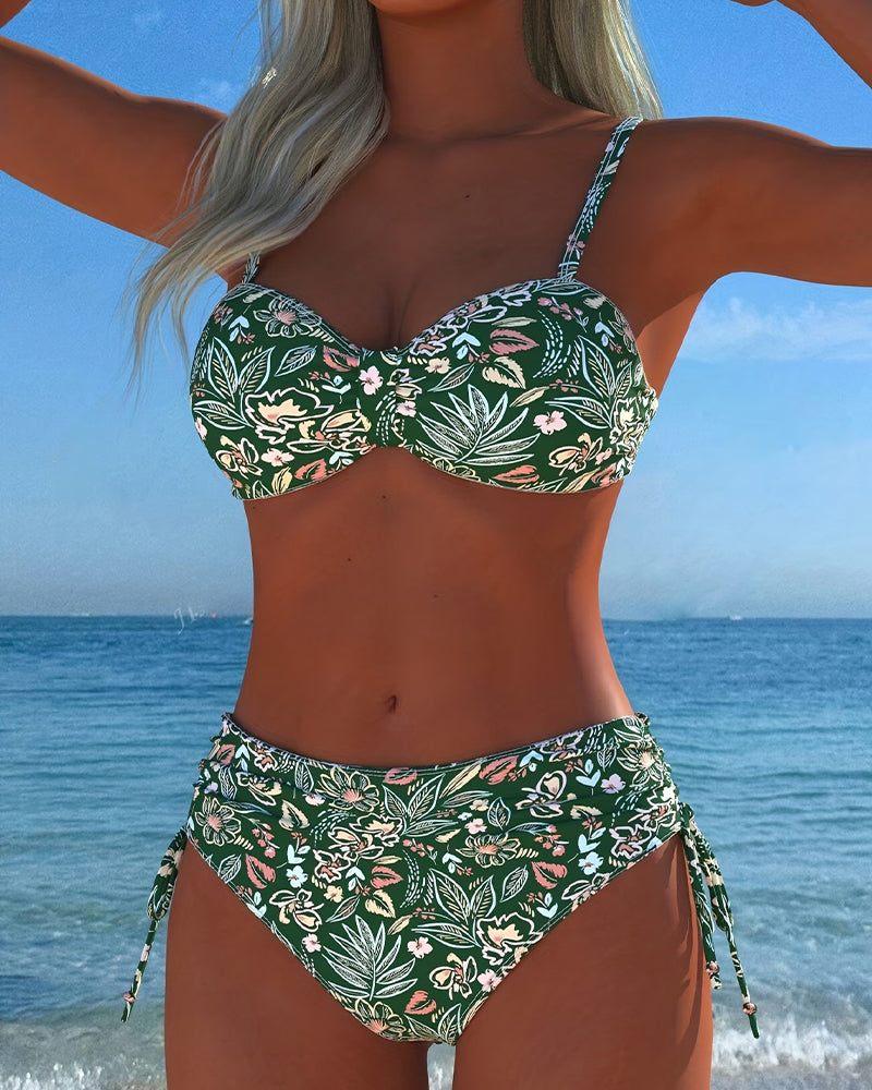 Bikini Fleuri-Séparé String