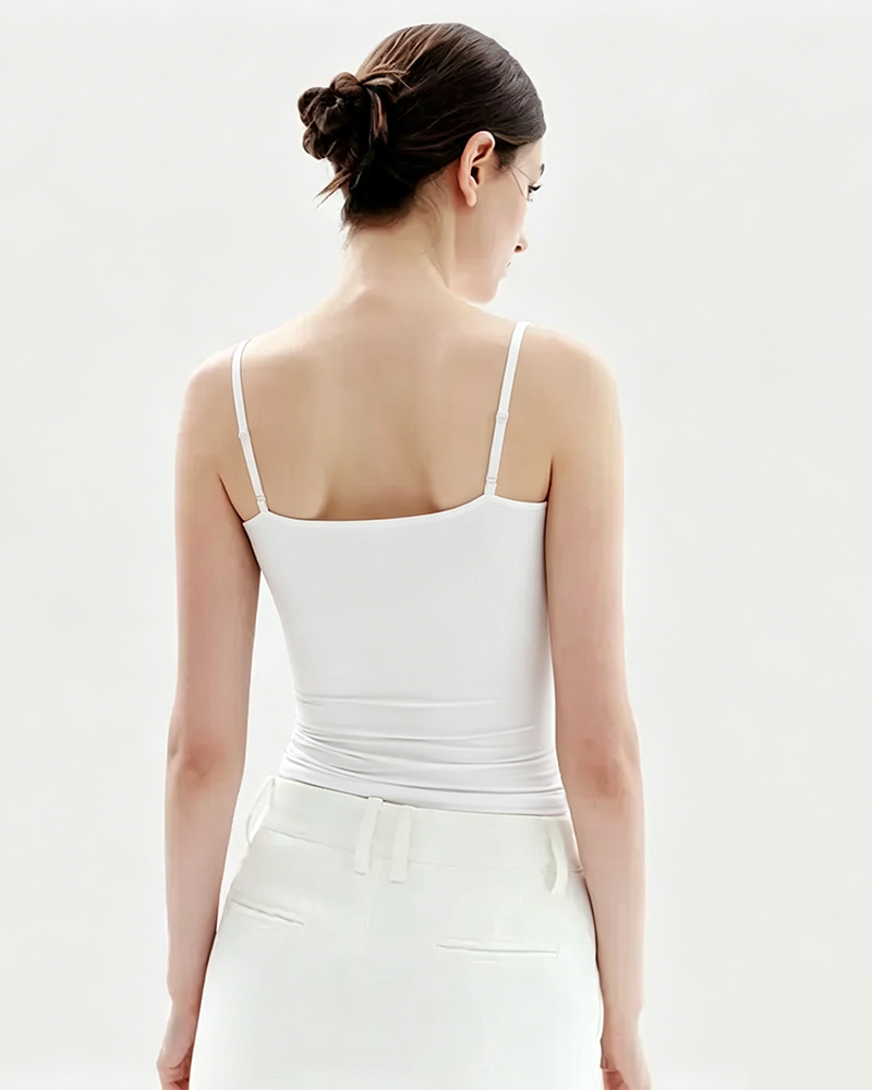 Haut Camisole Sans Couture Bretelles Spaghetti