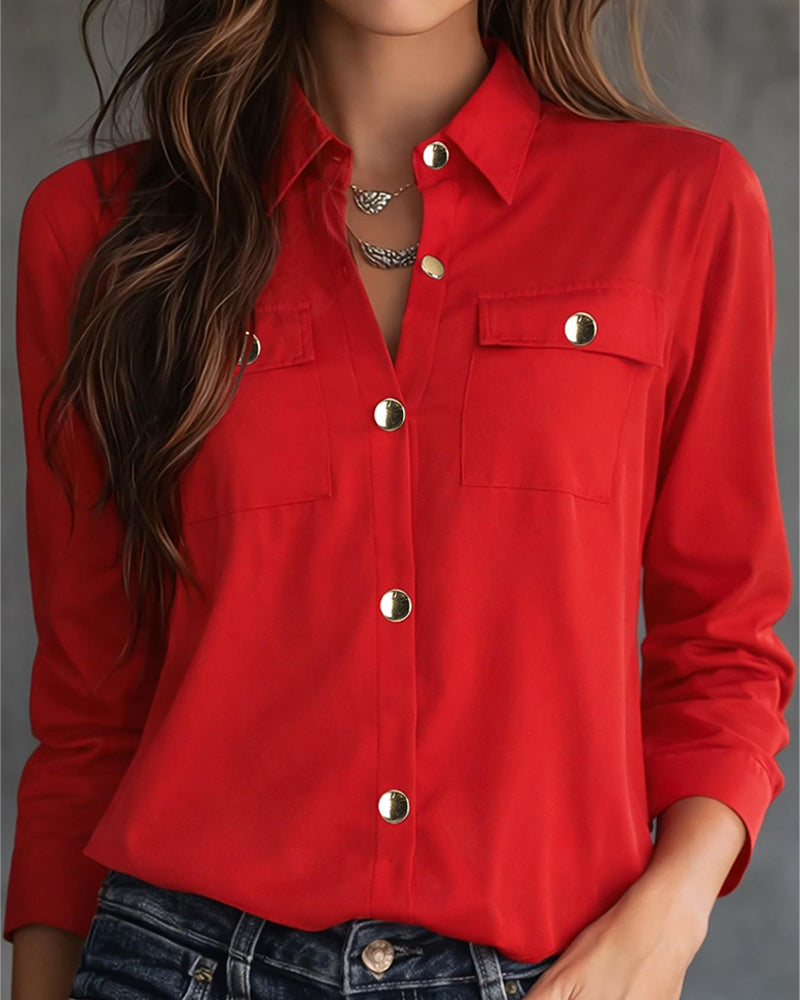 Chemise Uni Manches Longues