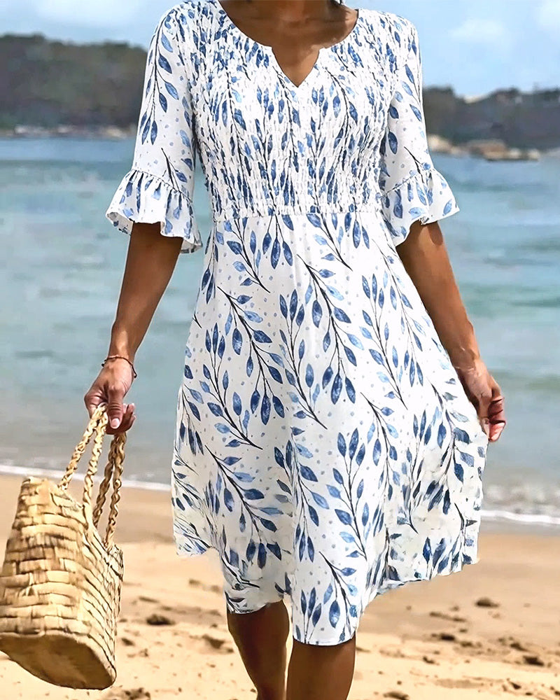 Robe Demi-Manches Imprimée