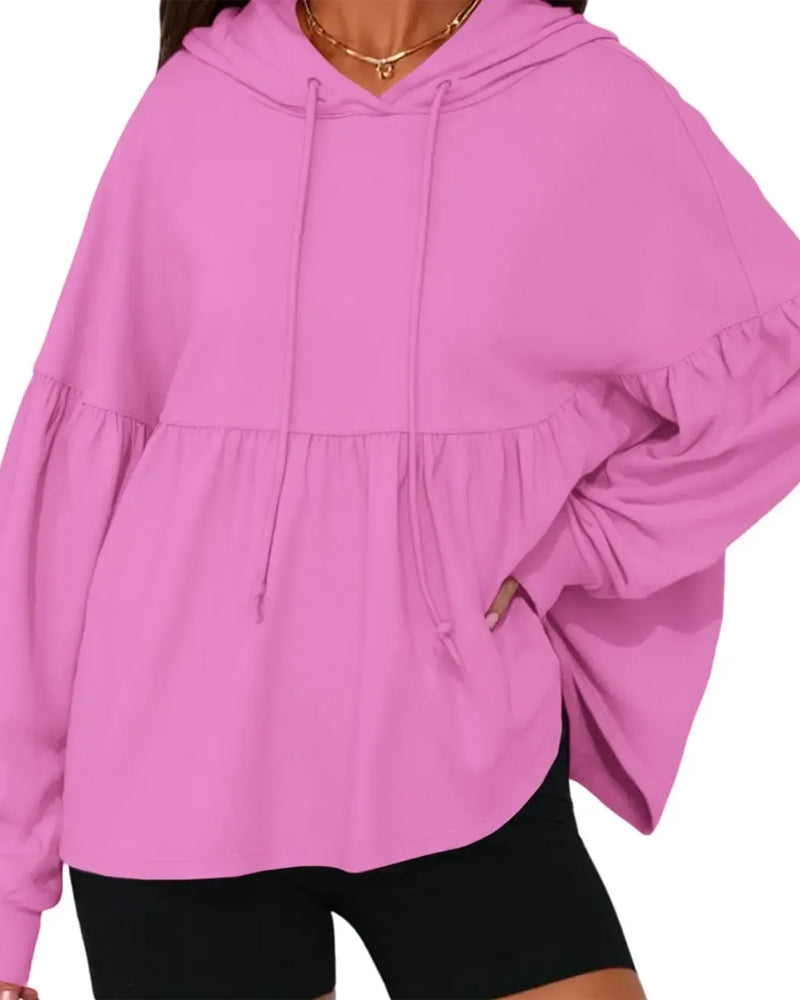 Sweatshirt Capuche Cordon Lâche