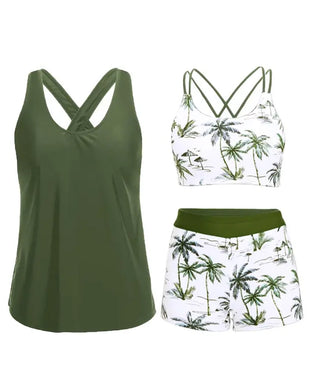 Tankini Vacances Imprimé Sans Manches