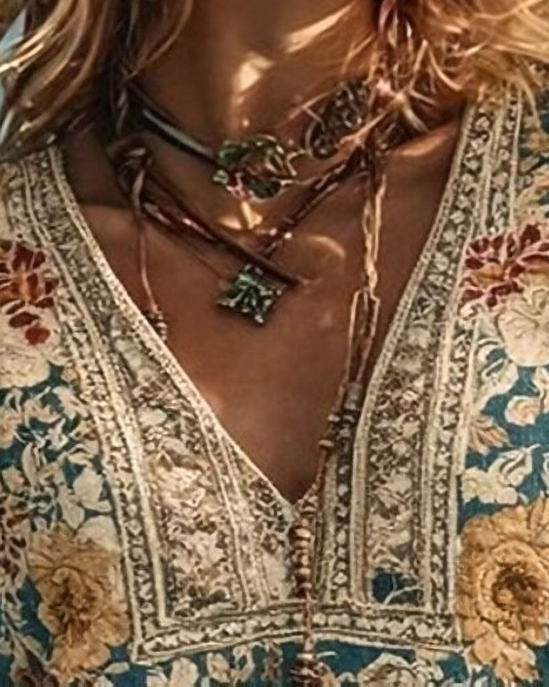 Blouse Fleurie Brodée Manches Bouffantes