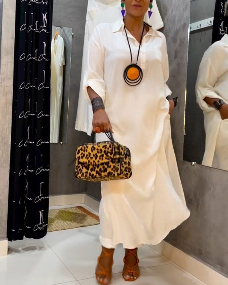 Robe de couleur unie et poche