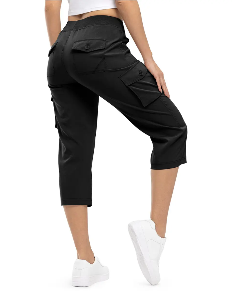 Pantalon Décontracté Court Multi-Poche Randonnée