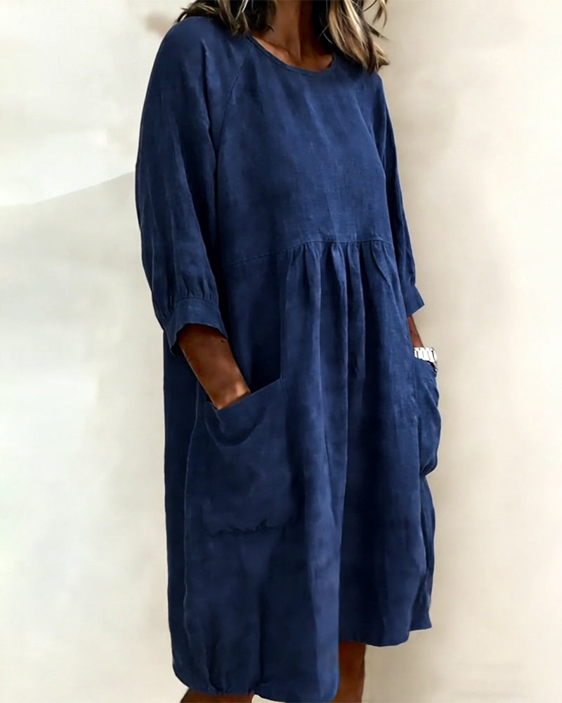 Robe Trois-Quarts Manche Large