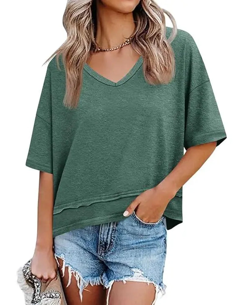 T-Shirt Uni Col V