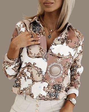 Blouse Avec Old Money Style Et Design Bouton-Avant