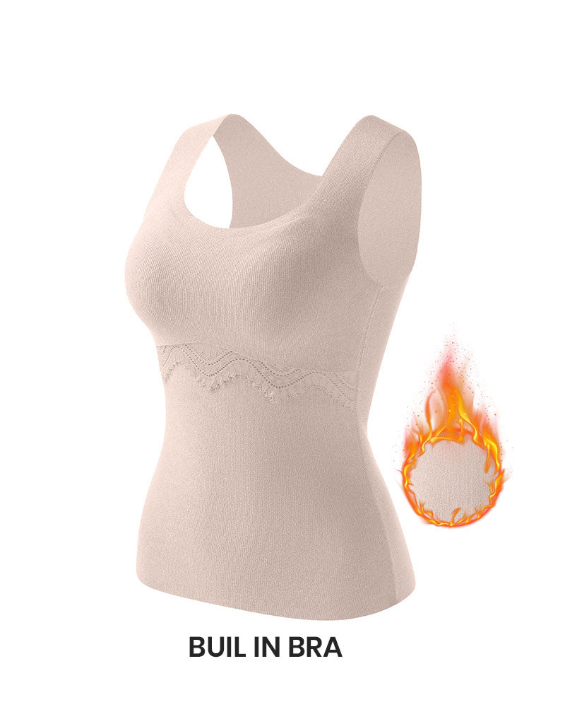 Débardeur Sans Couture Thermique Soutien-Gorge Intégré