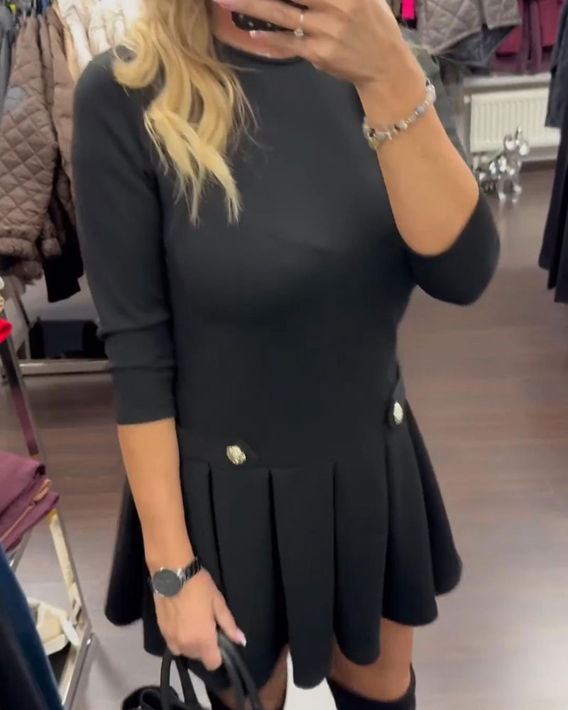 Robe Élégante Amincissante Plissée