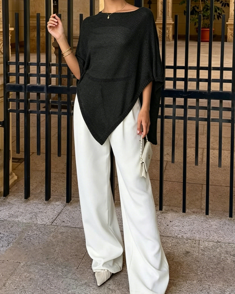 Pull-Over Style Cape Pull Unie