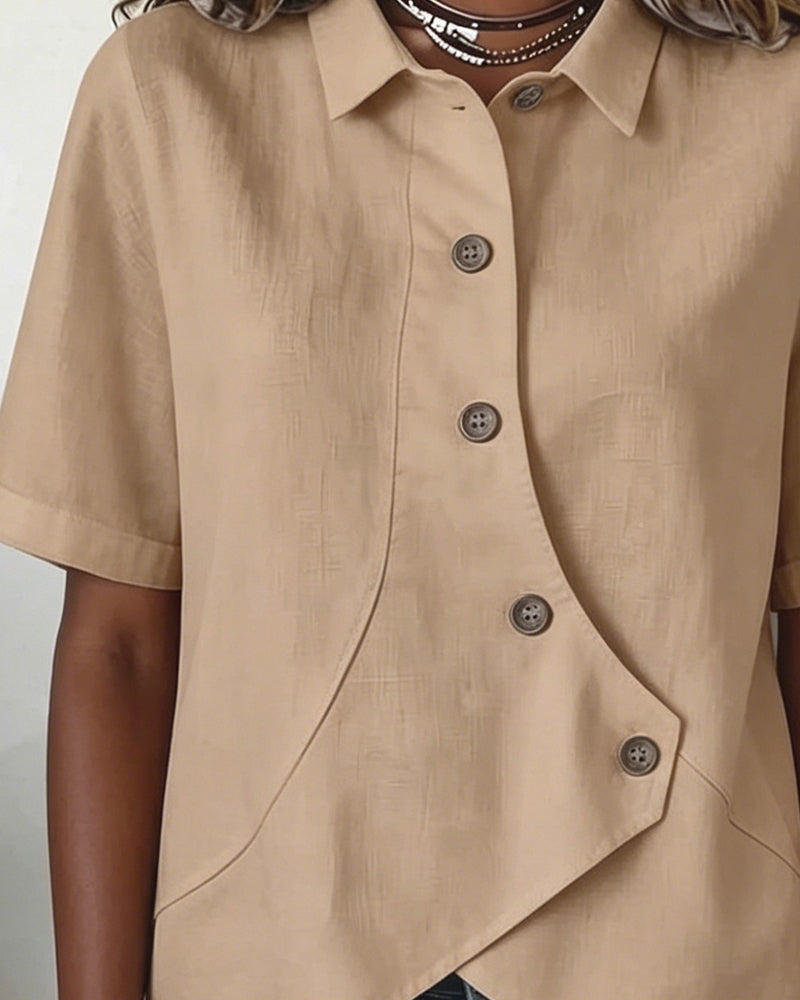 Chemise Patte Asymétrique Boutonnage
