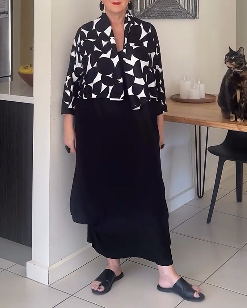 Ensemble Deux Pièces Imprimé Géométrique