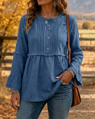 Blouse Uni Col Rond