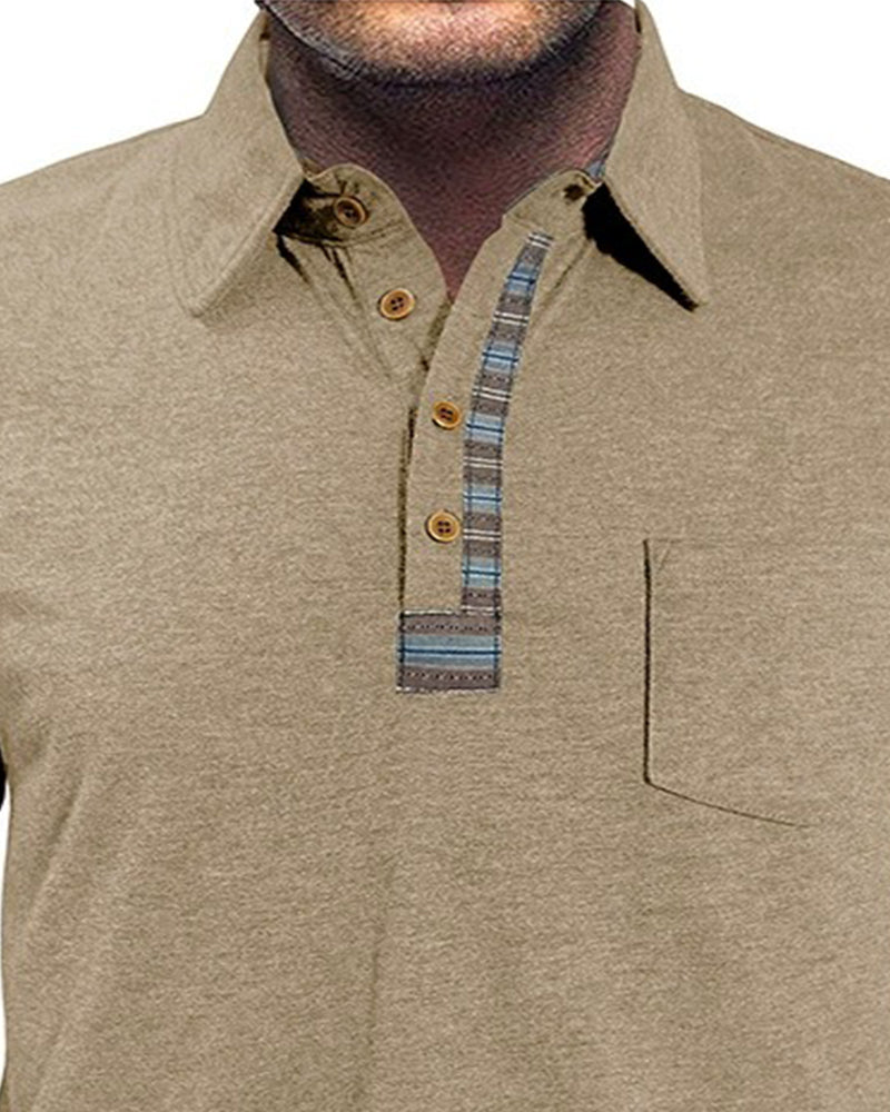 Blouse Homme Bouton Revers Polo