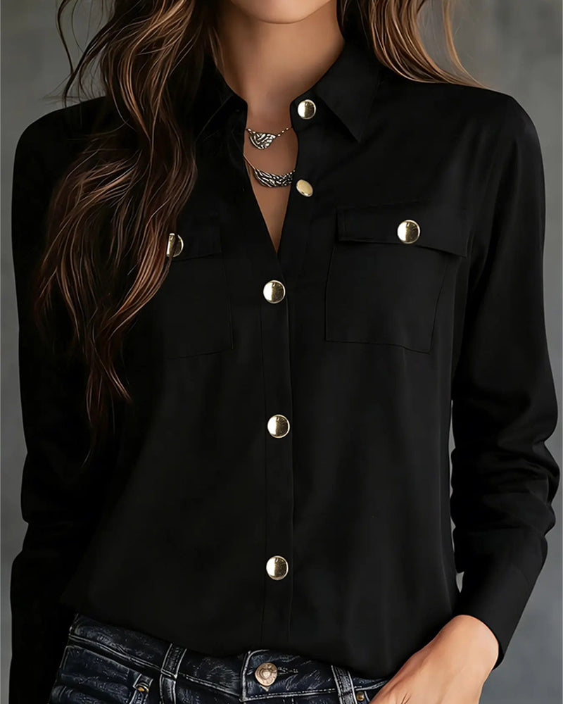 Chemise Uni Manches Longues
