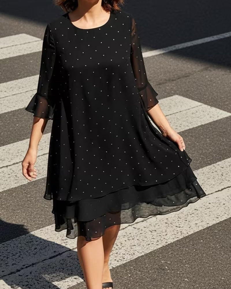 Robe À Pois Superposée